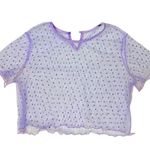 iHeartRaves , x-small, purple sequined sheer top Photo 1