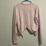 Athleta pale pink tie waist long sleeve top M Photo 3