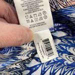 BCBGMAXAZRIA  Blue Printed Multi Zig Zag Ombre Asymmetrical High Low Dress Photo 9