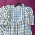 CHERUBINA Gingham Print Midi Dress xs Blue Photo 4