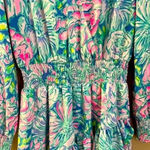 Lilly Pulitzer Cristiana Dress Green Blue Floral Size 00 Photo 3