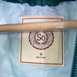 SO  Authentic Dark Green Zipper Front Puffer Vest M Photo 3