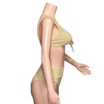 Beach Riot Grace Top (XS) & Claire Bottom (S) - Sparkly Gold Photo 6