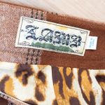 L.A.M.B. Gwen Stefani Plaid Wool Midi Skirt Size Brown White Indie Preppy Photo 1