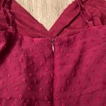 Lulus  For Us to Dance Magenta Swiss Dot Ruffled Midi Dress Size S NWT Photo 11