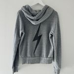 Aviator Nation Gray Bolt Zip Up Hoodie Photo 2