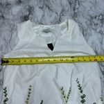 Loft Ann Taylor  floral Vine Leaf Print sleeveless Dress Career size 0 NWT white Photo 5