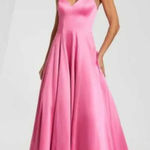 Mac Duggal Mac Duggel Pink Strapless Satin Ballgown With Bow Details Size 0 (XS) NWOT Photo 0