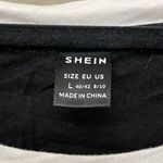 SheIn Sleep Shirt Size Large Black & White 100% Cotton Photo 5