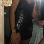 Free People Black Sequin Mini Dress Photo 1