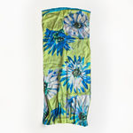 Ellen Tracy Scarf 100% Silk Blue Green Floral Flowers Spring Watercolor 11x52 Photo 1
