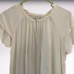 Old Navy DSS Double FL CREME DE LA Flutter Sleeve Top L Crème Ivory Photo 1