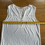 BELLAMBRA | White knit cotton tank tunic lace embroidery Italy | Size Large Photo 5