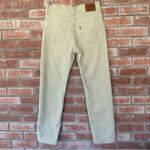 Levi's Levi’s Wedgie Straight Button Fly Corduroy Pants Women’s 27 Mint Green Photo 4