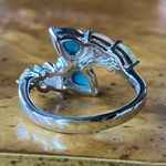 Sleeping Beauty Turquoise Ethiopian Opal Sterling Silver Ring Size 7 Photo 4