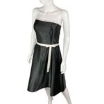 Scott McClintock Black Strapless Dress Cocktail Party Bow Belt Size 8 Photo 1