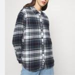 Madewell  Shirt Womens Small Flannel Sunday Shirt‎ Midnight Green Shacket Casual Photo 6