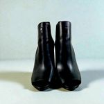 Michael Kors MICHAEL Lawson Open Toe Leather Bootie Sz 9 Black High Heel Holiday Photo 4