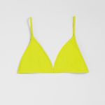 Nu Swim Citron Yes Triangle Bikini Top Neon Yellow Green Photo 1