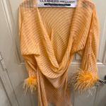 Dana foley feather cover up/dress Orange Photo 2