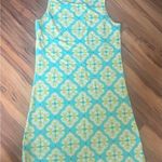 All For Color Lilly Pulitzer Blue and Green Patterned Dress Photo 0