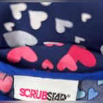 Scrubstar  3X Heart Print Pocketed Tunic Scrub Top - Blue, Pink, White Photo 6