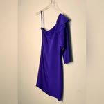 Diane Von Furstenberg  Cobb One Shoulder Deep Purple Violet Silk Jersey Dress 2 Photo 3