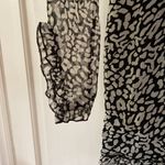 Topshop  Animal Print Leopard Cheetah Dress Long Sleeves Ruffle Collared Size 2‎ Photo 1