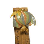 Gold Tone Fish Brooch Enamel Pastel Stripes Rhinestone Eye Pin Photo 2