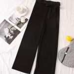 Black Pleated Stretchy Dress Pants Photo 0