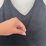 ZARA Bodysuit Pleated Draped Black Top Buttons Women Size S Spaghetti Straps Photo 10