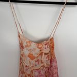 Raga  Women's Smocked Floral Print Spaghetti Sheer Overlay Mini Dress Size Medium Photo 6