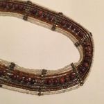 Nice Women’s Hand Crafted Beaded Costume Jewelry Necklace Brown / Neutral Tones Photo 2