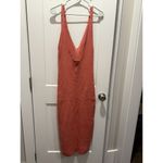Free People Beach Daniela Midi Dress Womens Small Faded Coral Ribbed Knit Photo 1