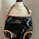 Coach Peyton F20022 Patent Leather Black Embossed Purse Adjustable Strap Photo 3