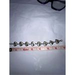 Vintage Silver Tone and Abalone Heart Link Bracelet Photo 4