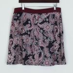 prAna Womens Breathable Paisley Pull On A-Line Skirt Size L Brown Stretch Casual Photo 5