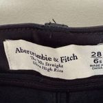 Abercrombie & Fitch Women’s 6 Short Black Faux Leather Pants 90s Straight Photo 1