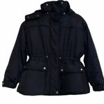 ZARA NWT Black Hooded Parka Jacket SZ-Large Photo 4