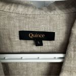 Quince  ladies tan button down cropped jacket size Large linen light academia Photo 5