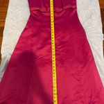 David's Bridal David’s Bridal Pink Satin Dress Size 14 Spaghetti Straps Bow Empire Waist A-Line Photo 7