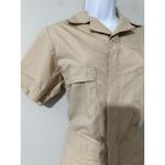BERNE P700 Heritage Short Sleeve Coverall Romper Jumpsuit Shorts Women's Size S Tan Photo 3