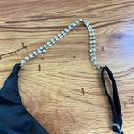 Oh Polly Black Rhinestone Strap Crop Top Zipper Back Evening Clubwear Photo 7