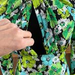 ZARA  Women's Green And Blue Floral Long Sleeve Bodysuit Size S Photo 4