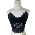 Forever 21  Black Lace Bralette‎ Top XL Extra Large Adjustable Straps Photo 3