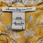 American Rag Yellow Floral Long Sleeve Blouse Size L Photo 10