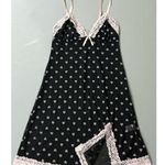 Carrie Amber Intimates Black Pink Heart Hearts Sheer Lace Babydoll Slip Nightie Nightgown Lingerie Dress Size S 🖤🩷 Photo 1