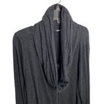 Soft Surroundings Cowl Neck Tunic Sweater Dark Gray Sweatshirt Drawstring XL Photo 1