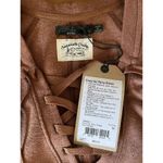 prAna NWT Cozy Up Terry Dress Brown Lace Up Long Sleeve Sweater Dress Medium Photo 9