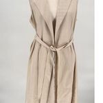 J. Jill Wearever Collection Vest Jacket Cardigan Beige Size Medium Photo 3